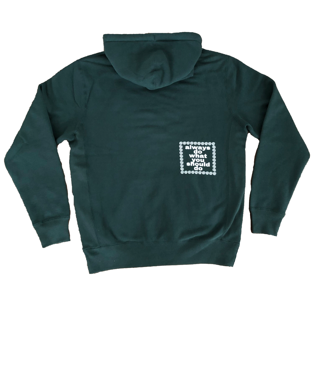 white puff @sun green hoodie