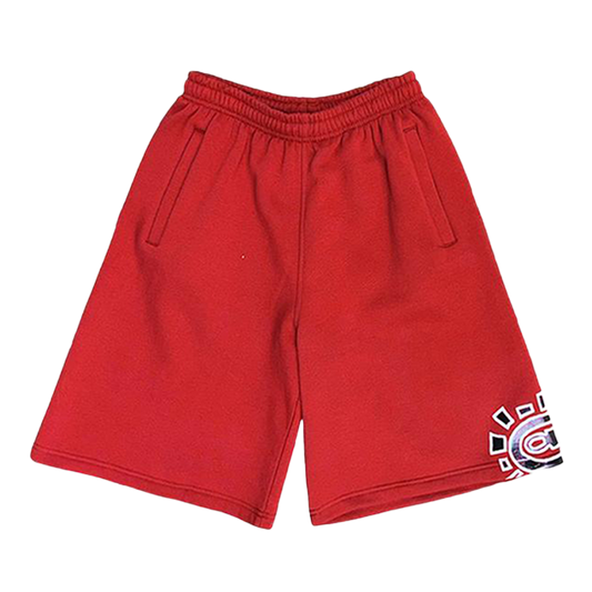 relaxed @sun jogger shorts - red