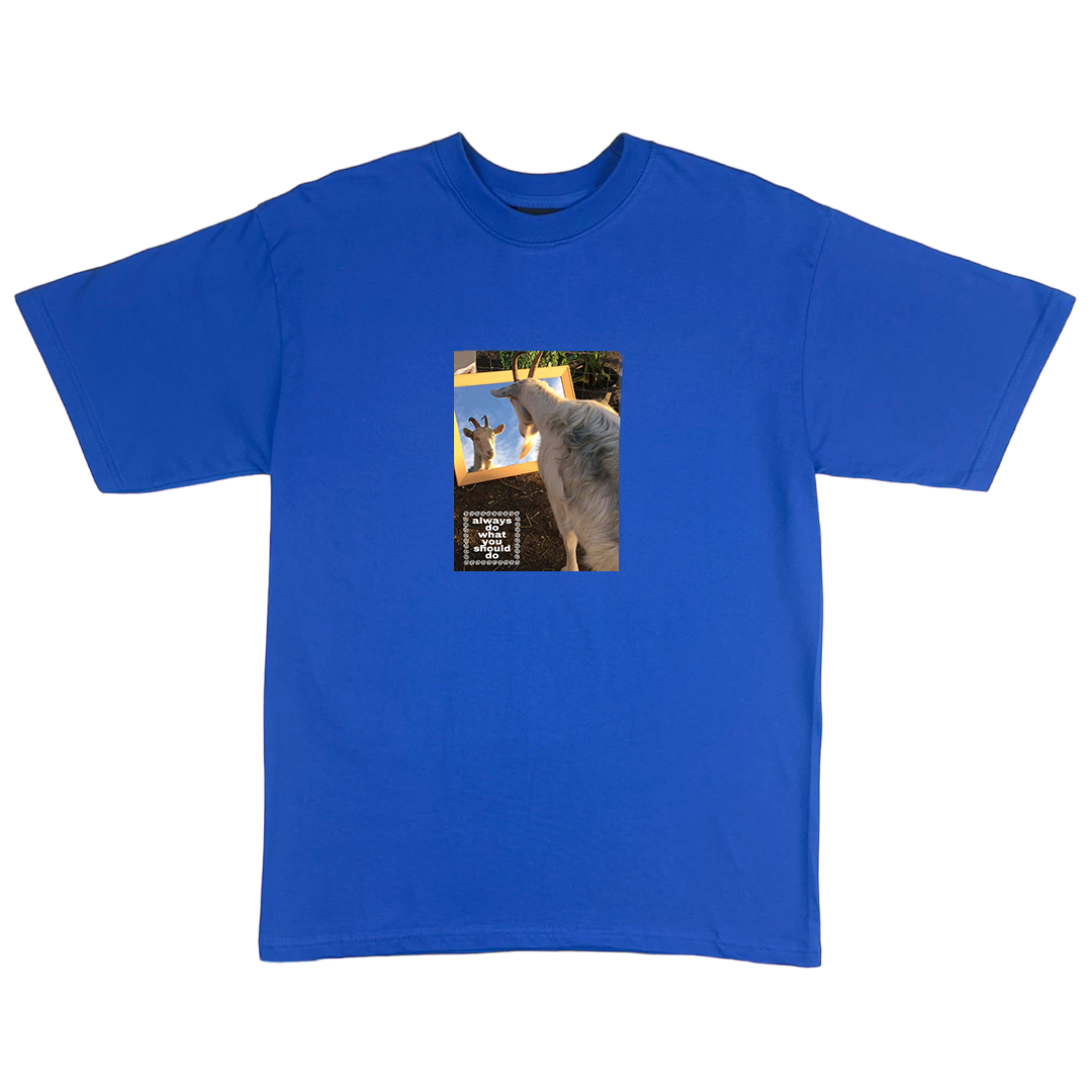 believe tshirt royal blue