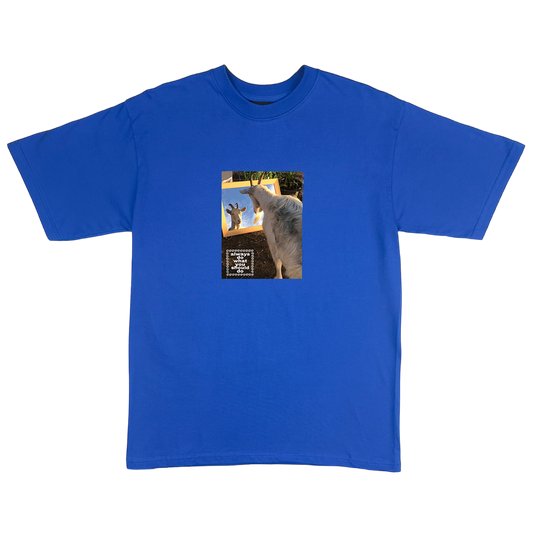 believe tshirt royal blue