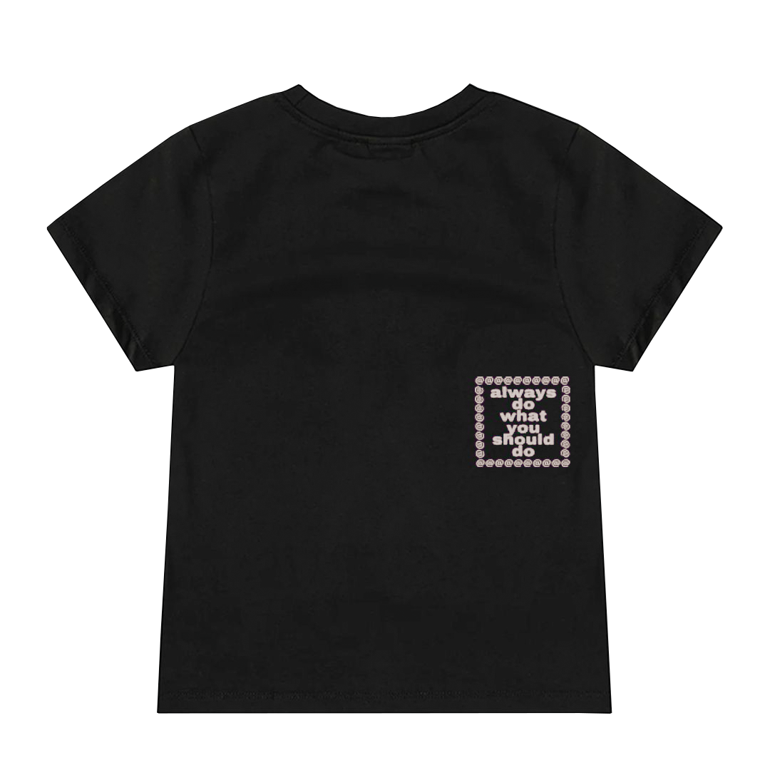 goth shane baby tee - black