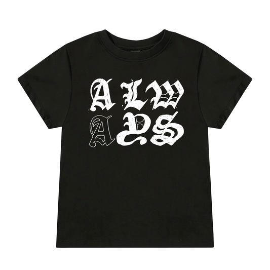 goth shane baby tee - black