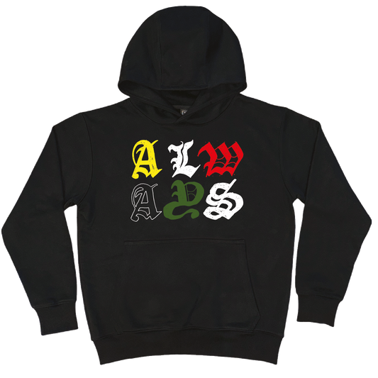 goth hoodie - black