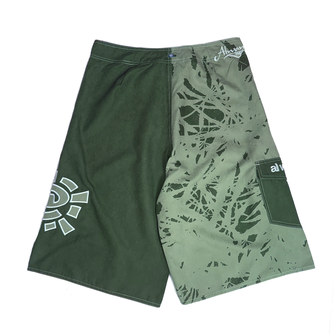 A.I boardshorts - green leaf