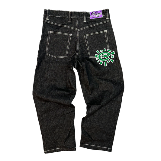 green @ sun heavy duty unisex denim - purple label