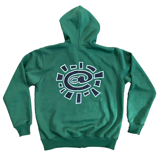 always up green zip up hoodie