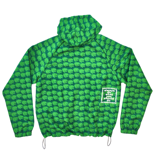 two tone green bandemic jacket