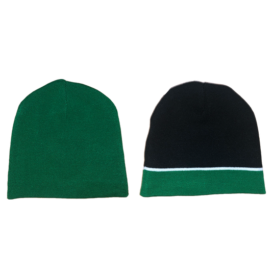 reversible no cuff beanie - green