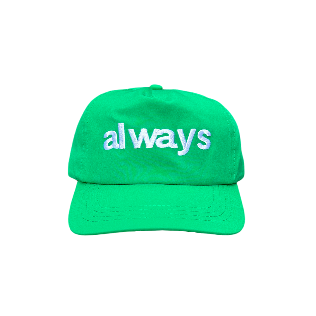 nylon always up cap - green