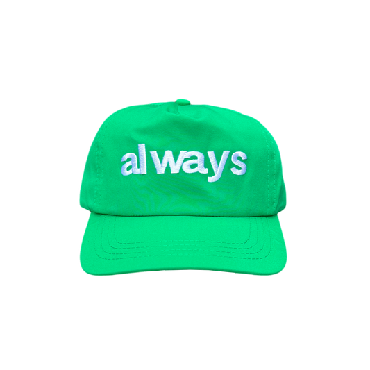 nylon always up cap - green