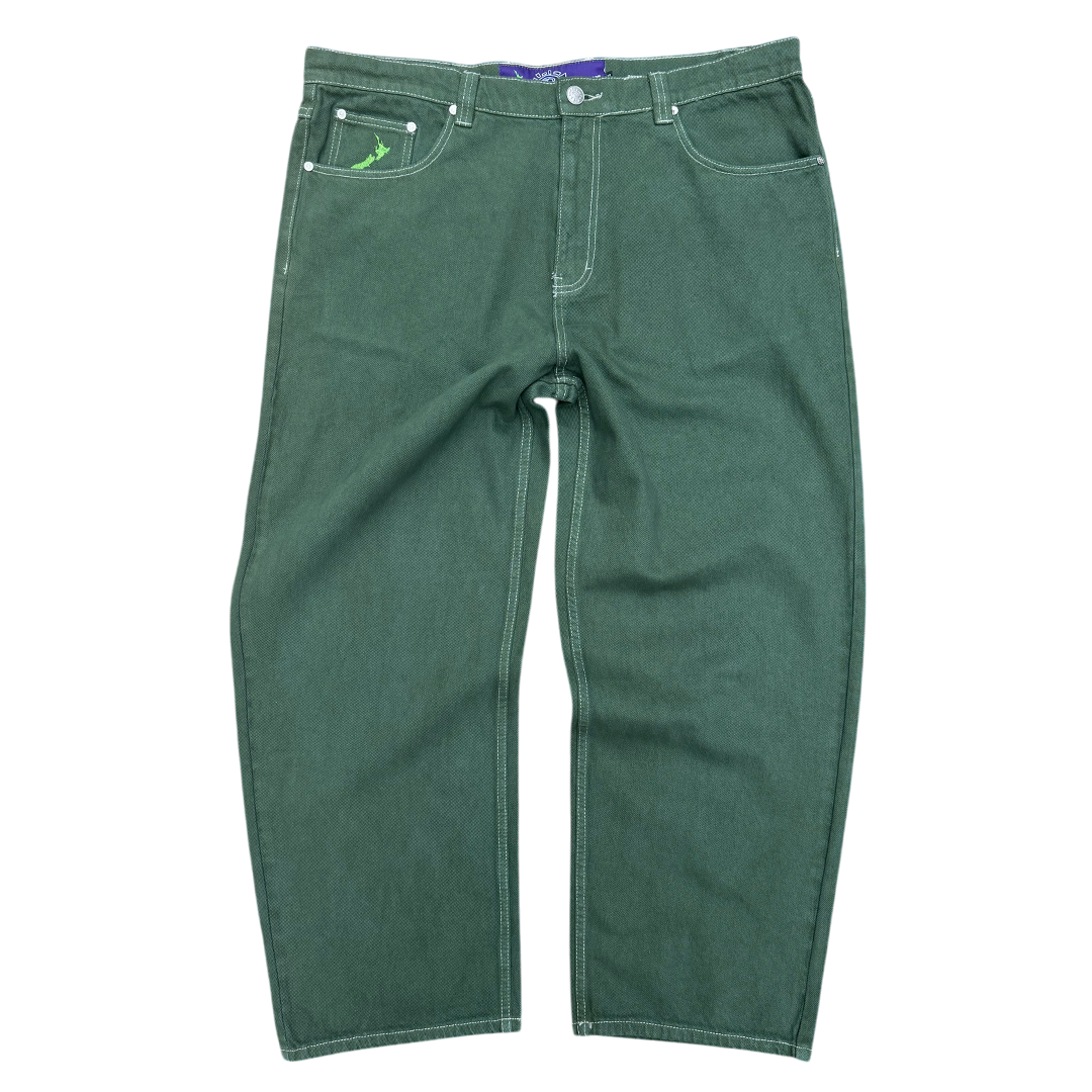 unisex denim - dark green