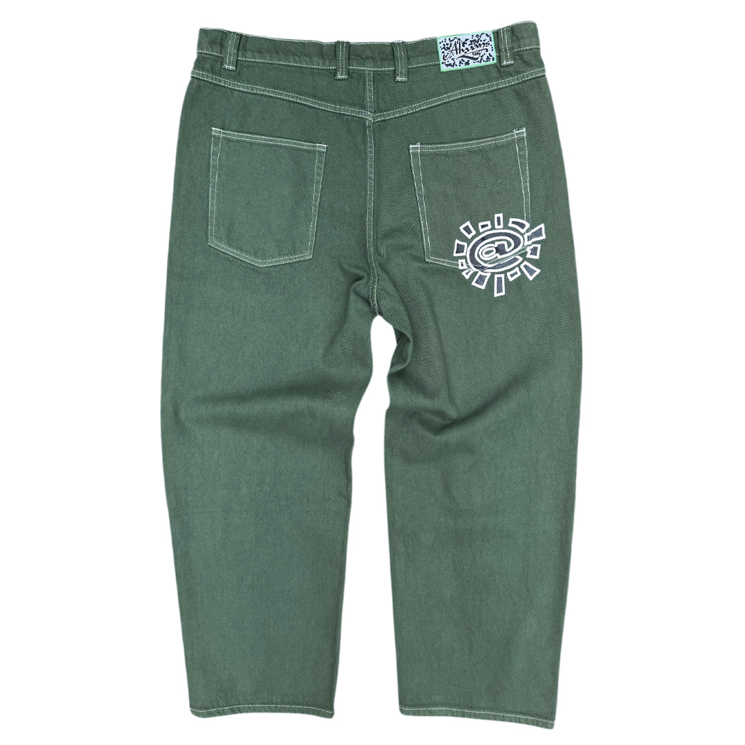 unisex denim - dark green