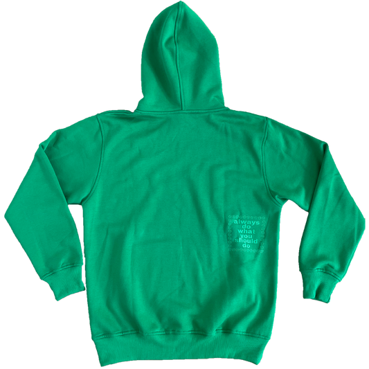 green small embroid @sun hoodie