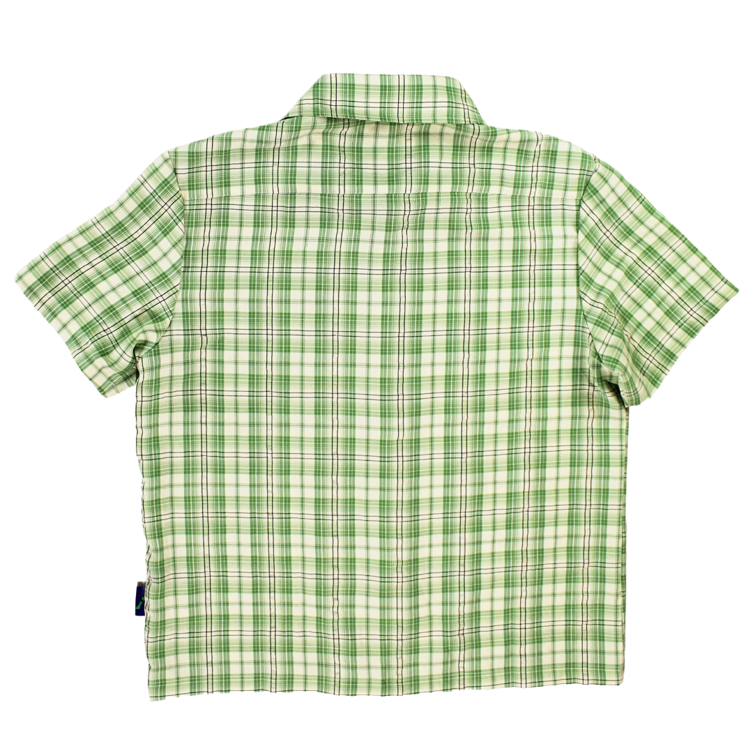 green plaid button up shirt - purple label