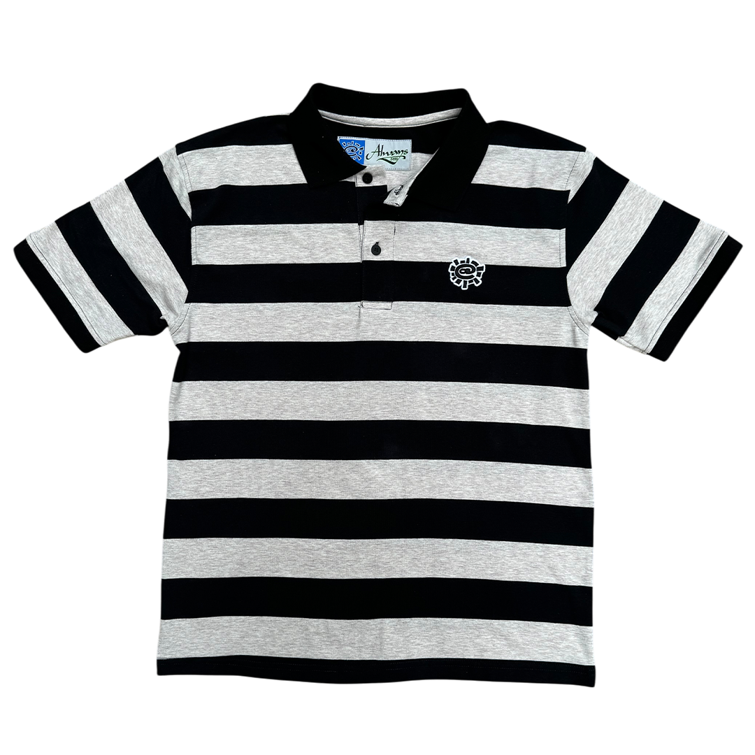 educated polo - black/grey