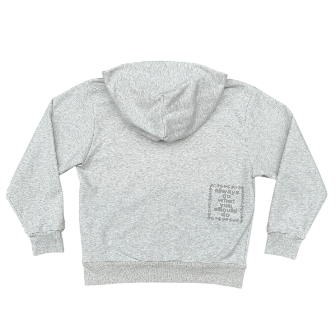 premium zip up hoodie - grey