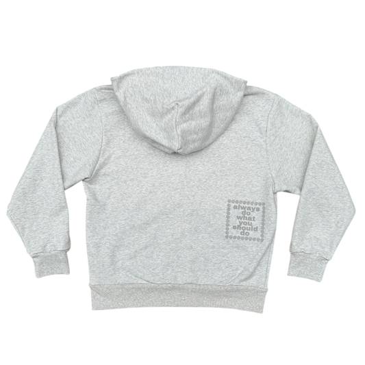 premium zip up hoodie - grey