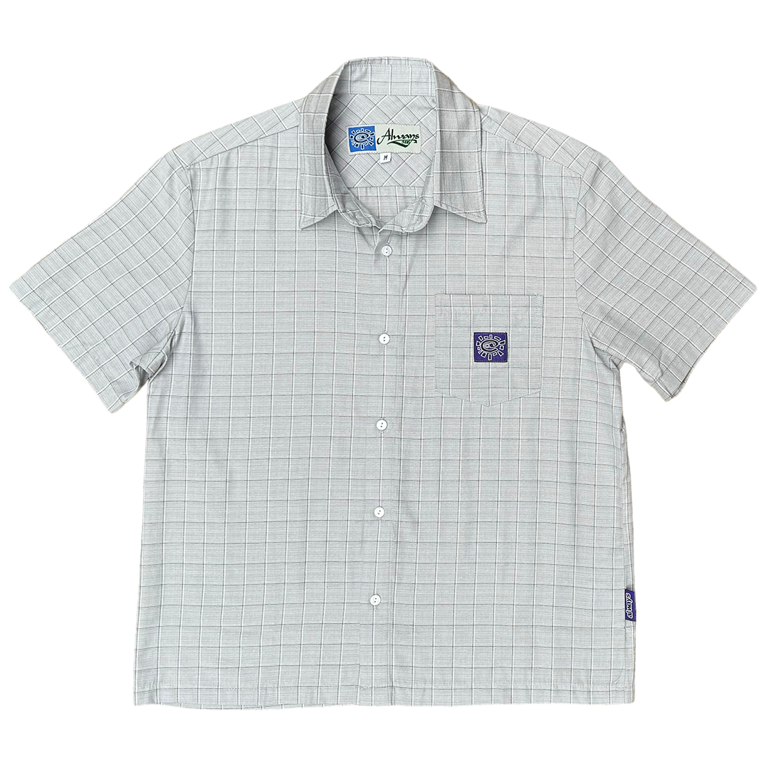 purple label button up shirt - grey