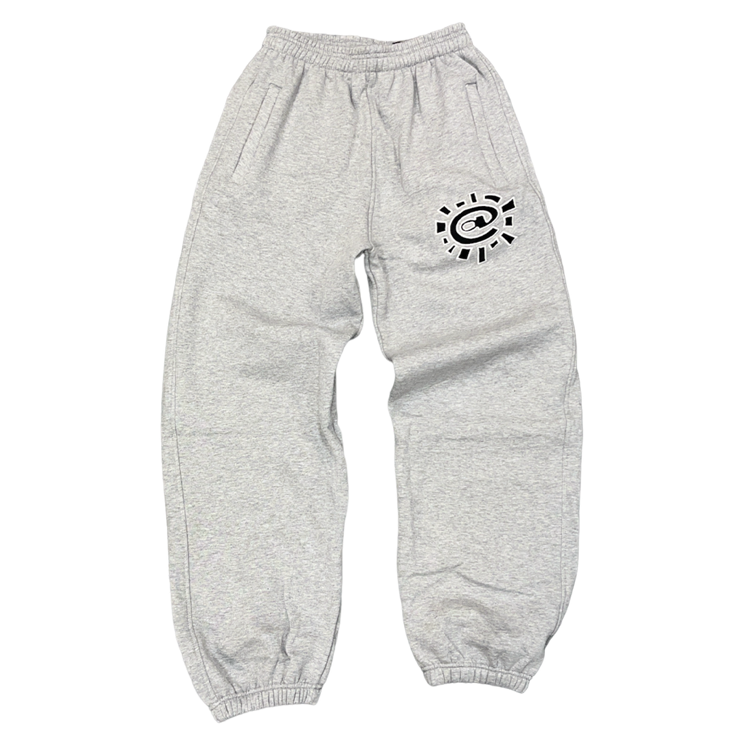 rel@xed embroidered grey jogger