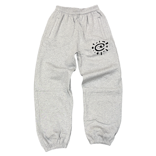 rel@xed embroidered grey jogger