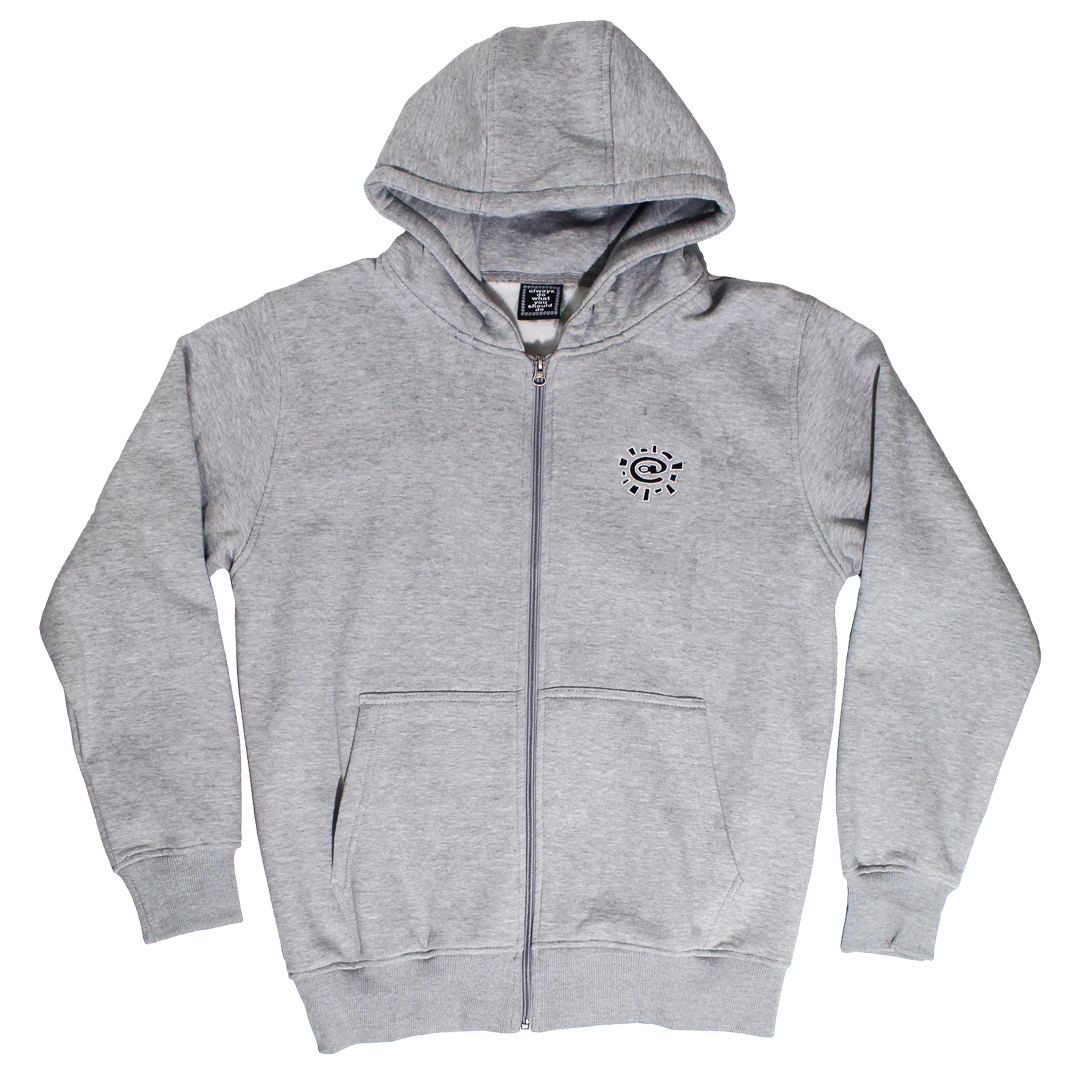 small @sun zip up hoodie - grey