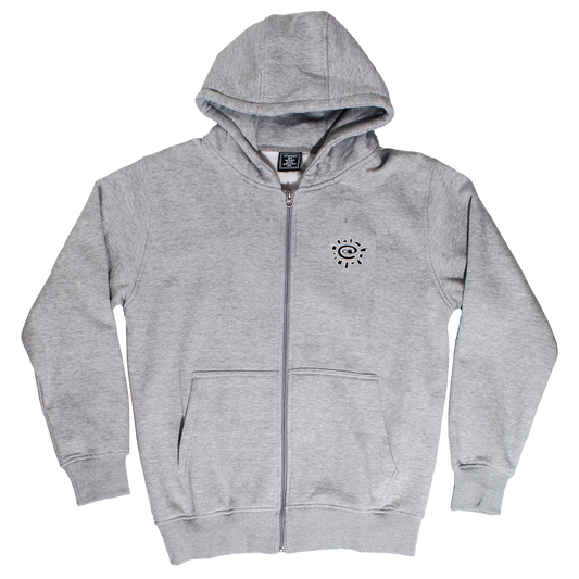 small @sun zip up hoodie - grey