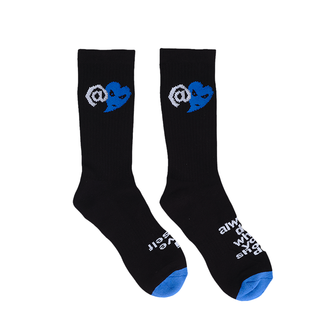 love is hard sock - black