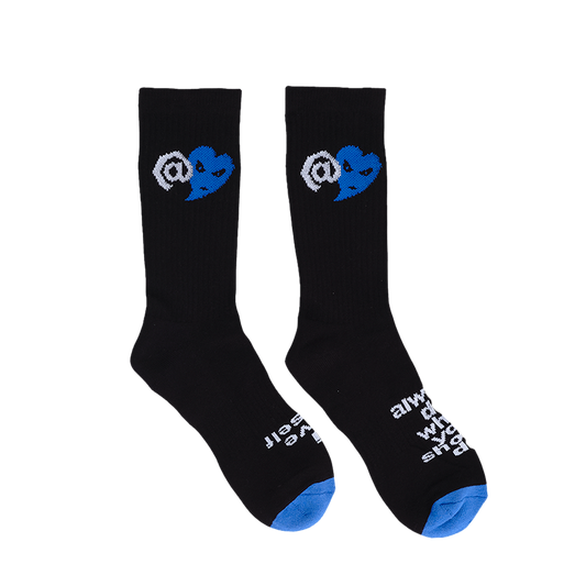 love is hard sock - black