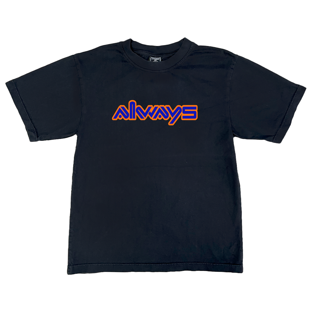 always quiky tshirt - black/orange/blue
