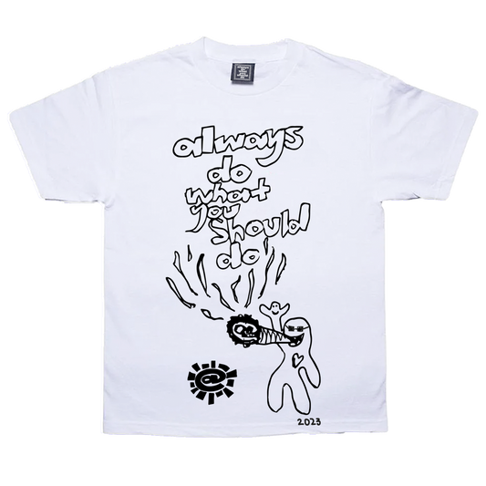 sketchy tee - white/black