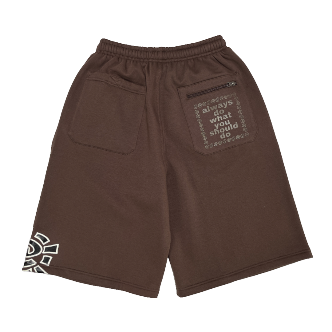 relaxed @sun jogger shorts brown