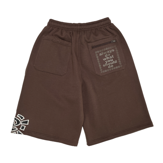 relaxed @sun jogger shorts brown