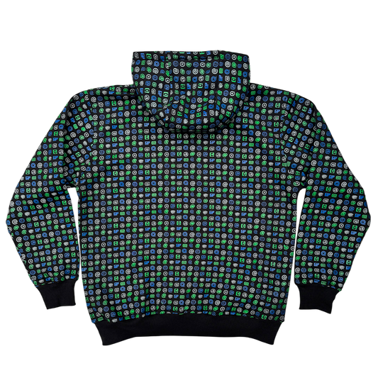 all over print @ zip up hoodie