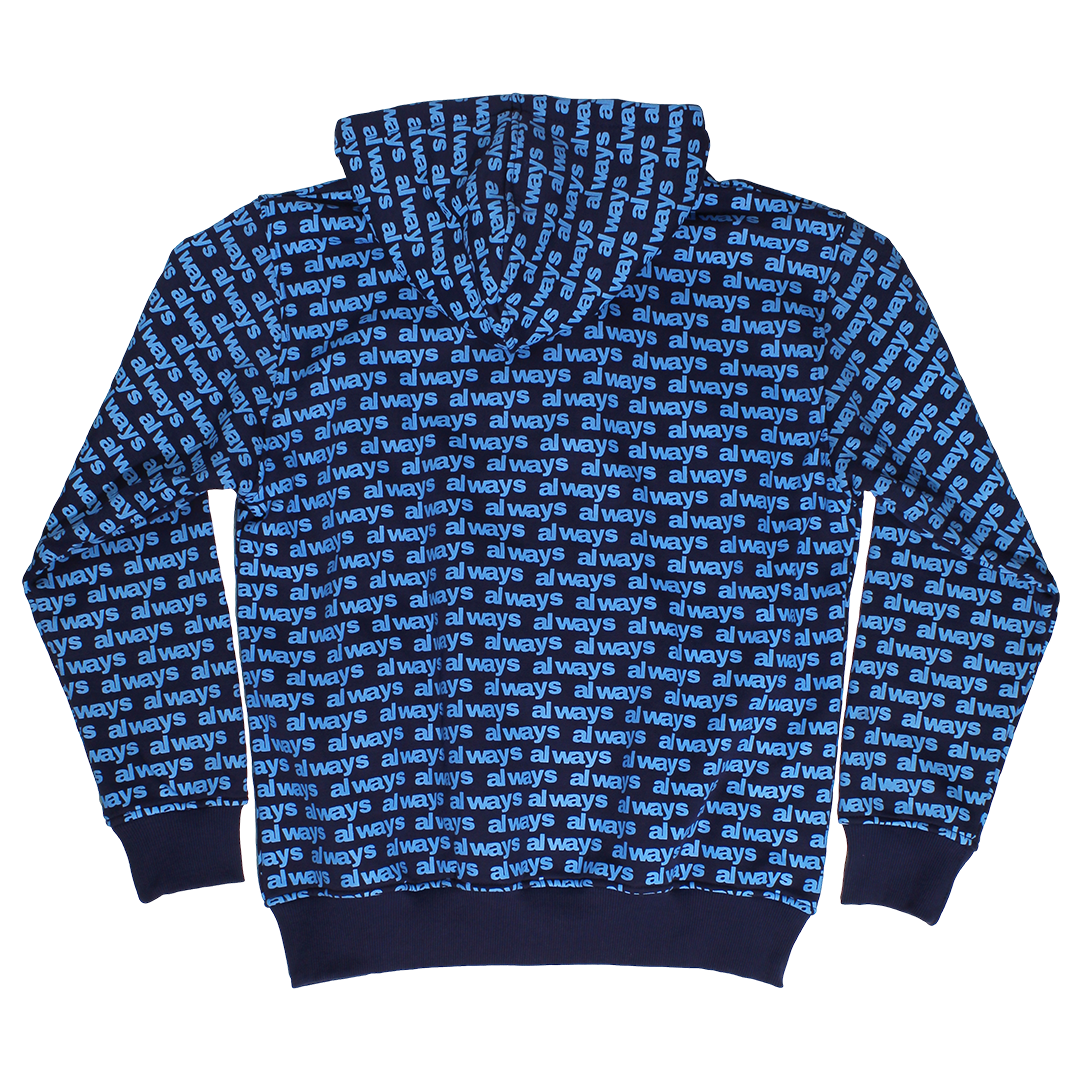 mac zip up hoodie blue