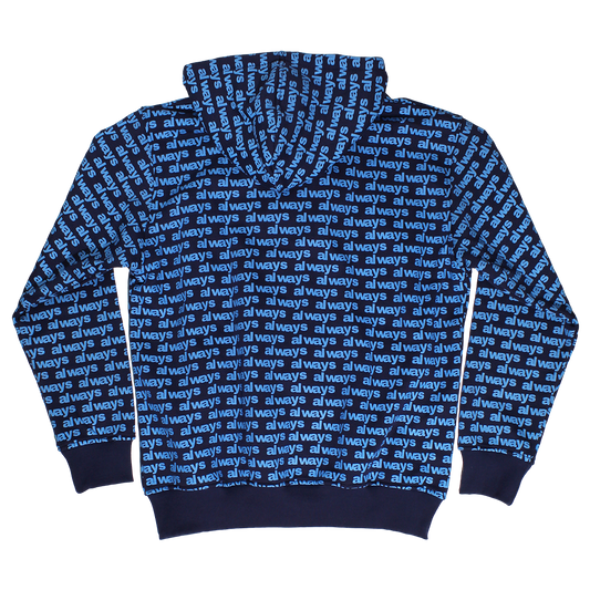 mac zip up hoodie blue