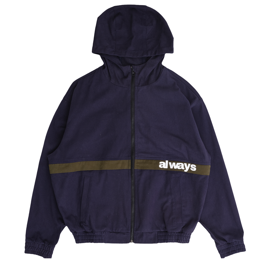 6 pocket canvas bomber jacket - navy