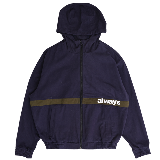6 pocket canvas bomber jacket - navy