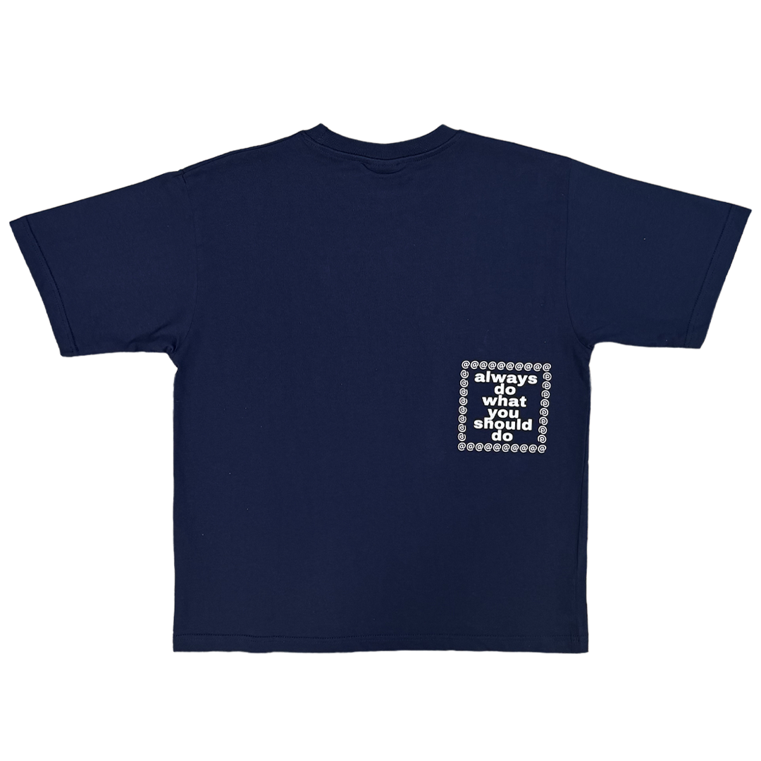 navy @sun tshirt - red/white