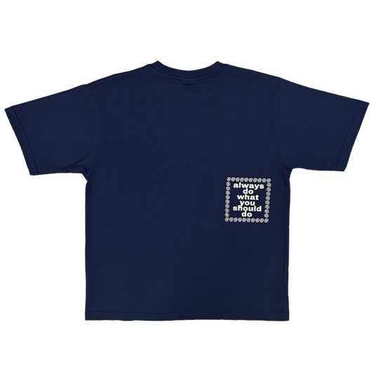 navy @sun tshirt - red/white