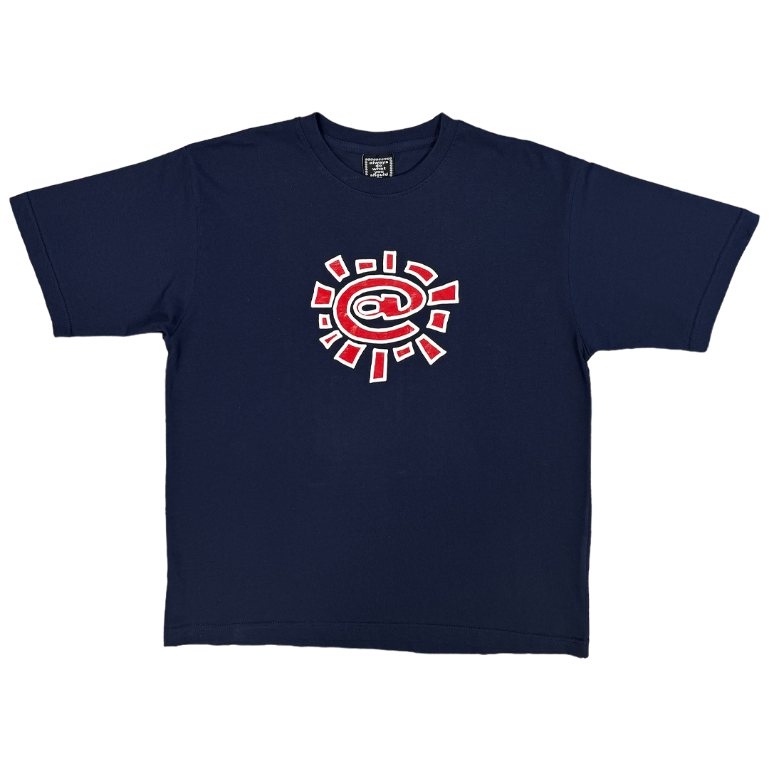 navy @sun tshirt - red/white