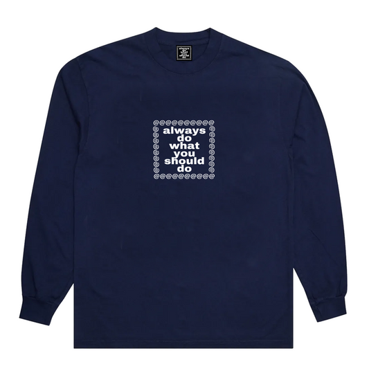 navy long sleeve always t-shirt