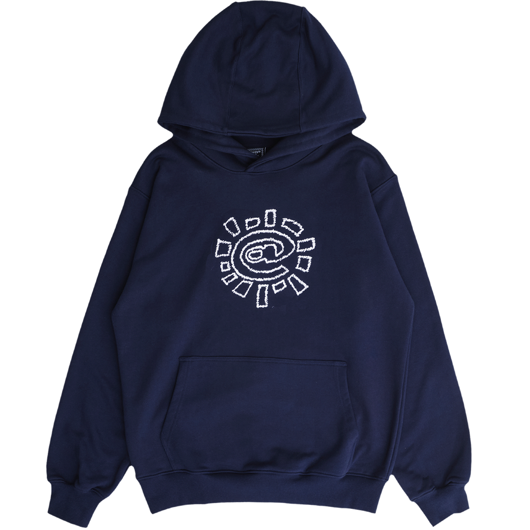 scribble @sun hoodie - navy