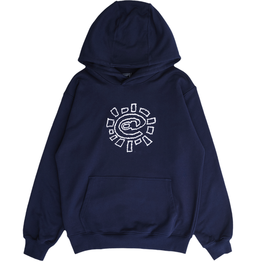 scribble @sun hoodie - navy
