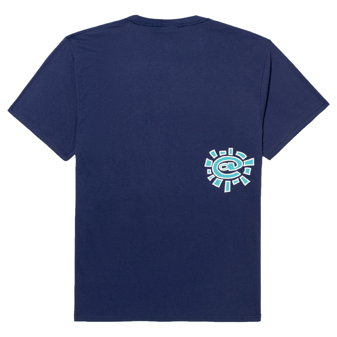 noah x adwysd thank you card tshirt- navy