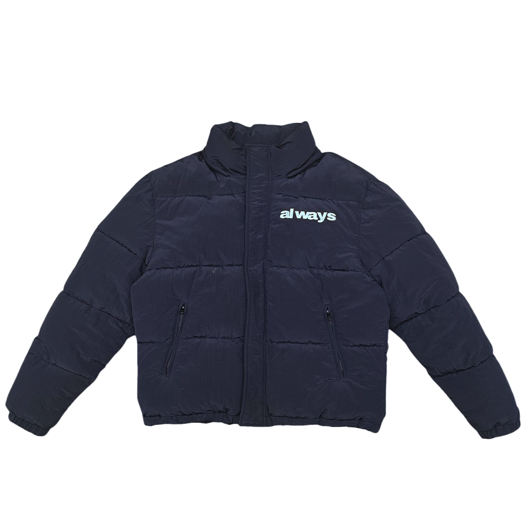 navy ripstop puffer