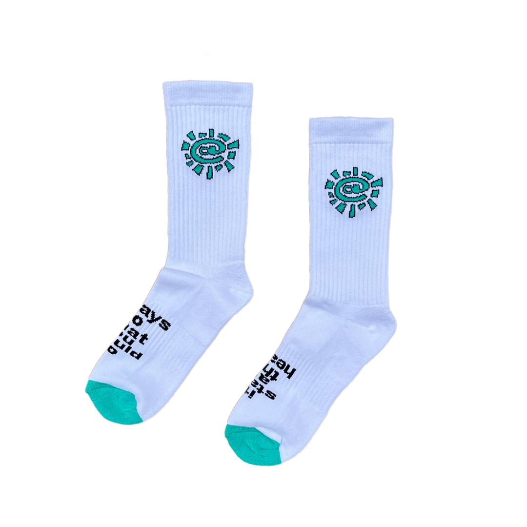 @ sun sock - omanu blue/white