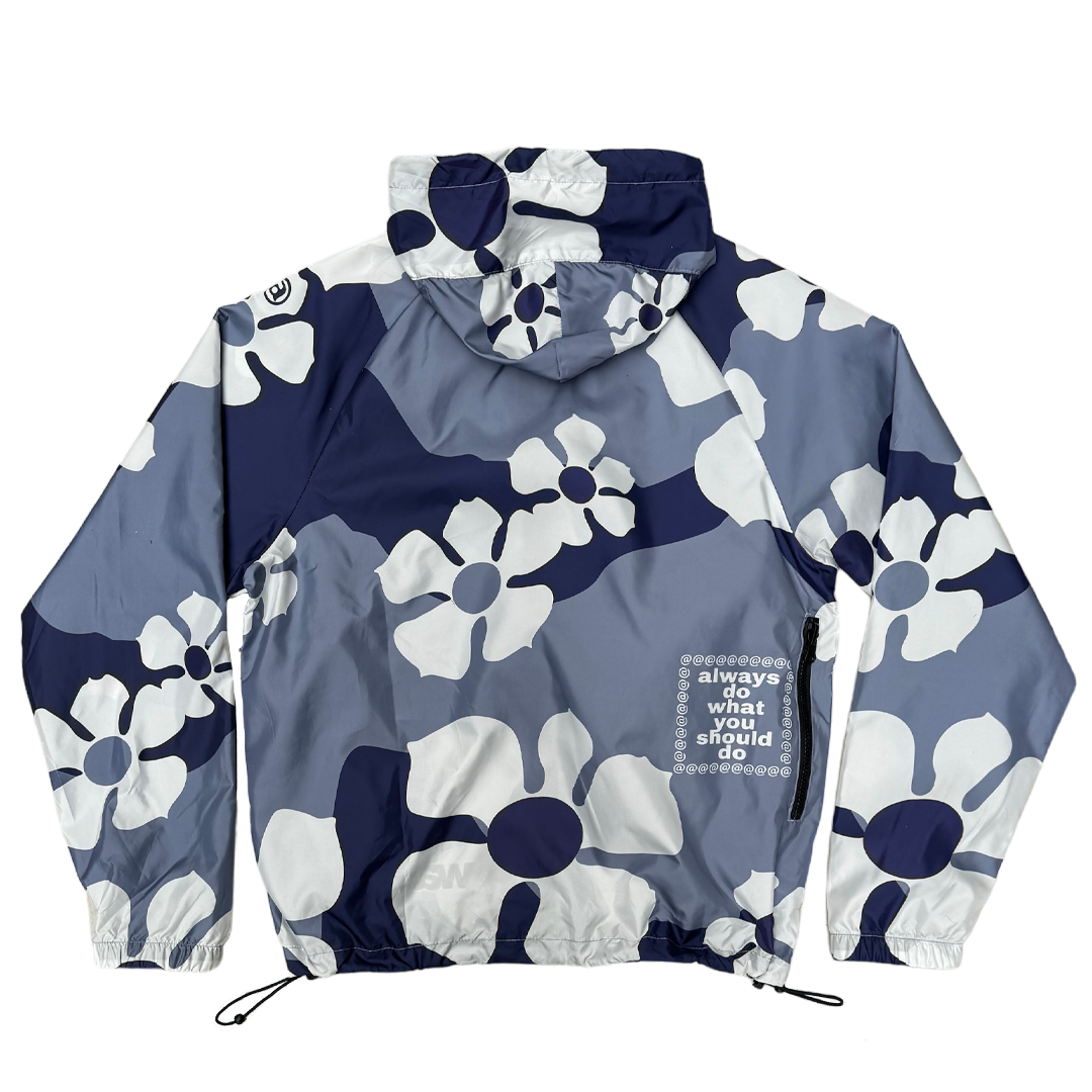 packable bandemic jacket - white flower