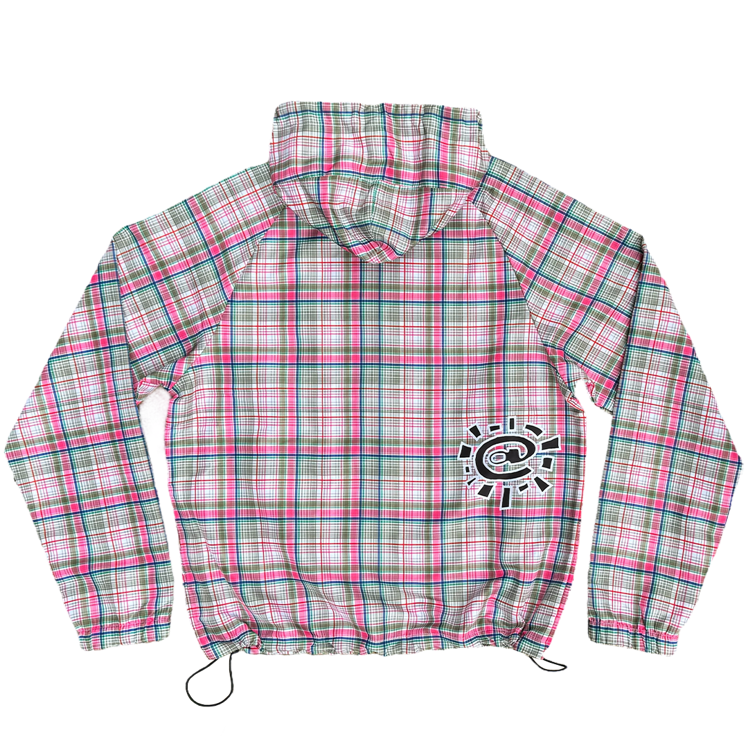 plaid bandemic jacket - green/pink