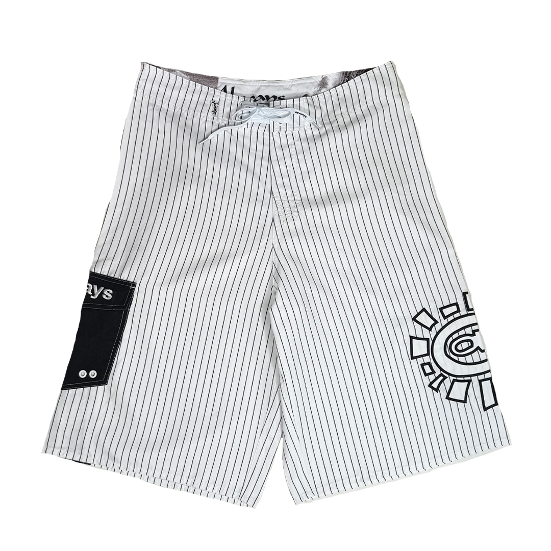 A.I boardshorts - white pinstripe