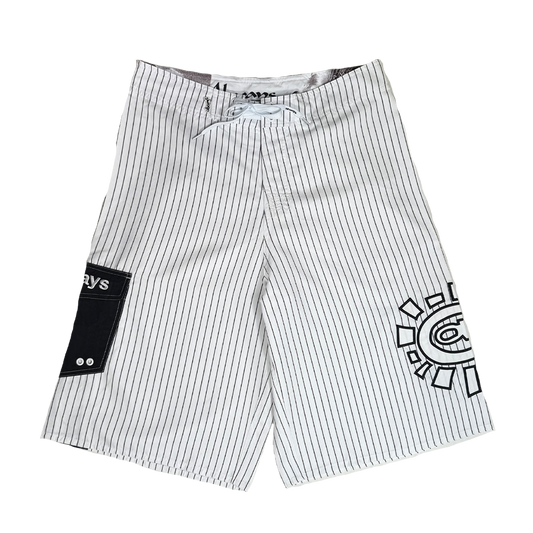 A.I boardshorts - white pinstripe